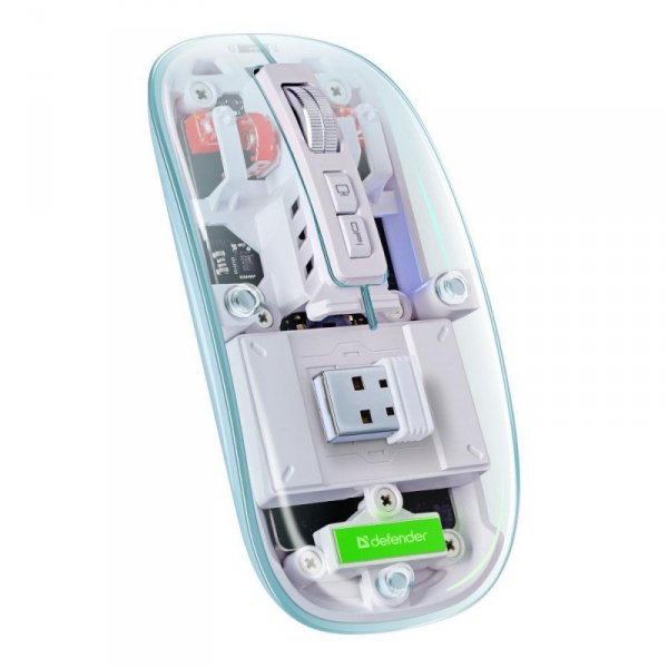 Mysz bezprzewodowa Defender IXES MM-999 optyczna 2400dpi 2.4GHz + Bluetooth AKUMULATOR bezklikowa silent