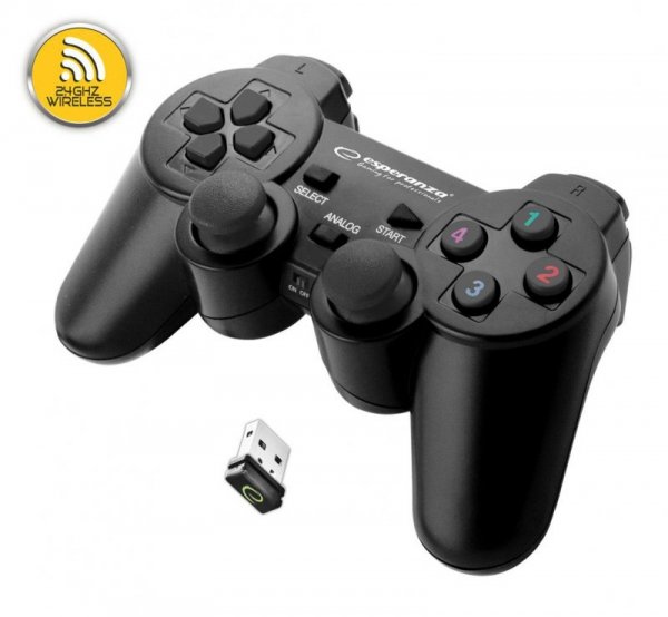 Gamepad bezprzewodowy 2.4GHz PS3/PC USB Esperanza &quot;Gladiator&quot; czarny