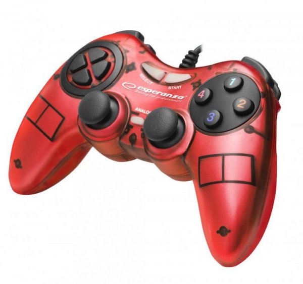 Gamepad PC USB Esperanza &quot;Fighter&quot; czerwony