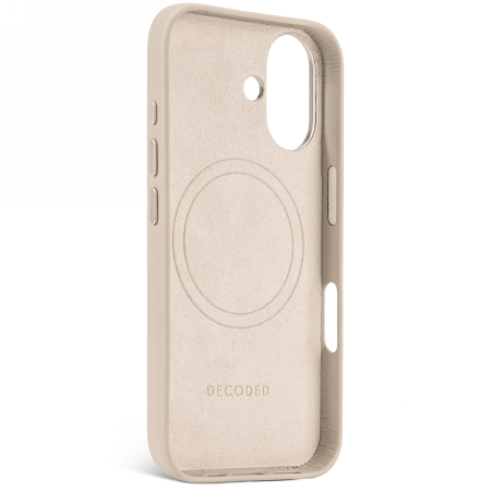 Decoded Leather Backcover - skórzana obudowa ochronna do iPhone 16 kompatybilna z MagSafe (clay)