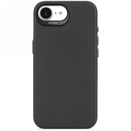 Decoded Leather Backcover - skórzana obudowa ochronna do iPhone 16e kompatybilna z MagSafe (black)