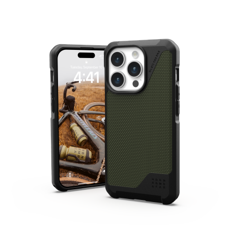 UAG Metropolis LT Magsafe - obudowa ochronna do iPhone 15 Pro kompatybilna z MagSafe (kevlar olive)