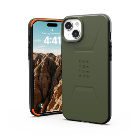 UAG Civilian Magsafe - obudowa ochronna do iPhone 15 Plus kompatybilna z MagSafe (olive)