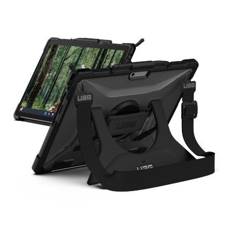 UAG Plasma-  obudowa ochronna z wbudowaną podstawką oraz paskiem na dłoń i ramię do Surface Pro 9/10/11 (ice)