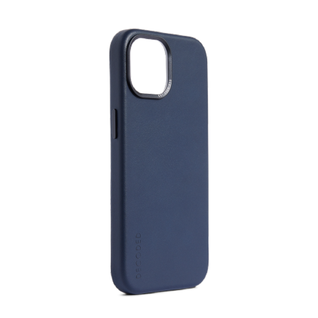 Decoded – skórzana obudowa ochronna do iPhone 15 kompatybilna z MagSafe (ture navy)