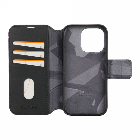Decoded Detachable Wallet – skórzana obudowa ochronna do iPhone 15 kompatybilna z MagSafe (black)