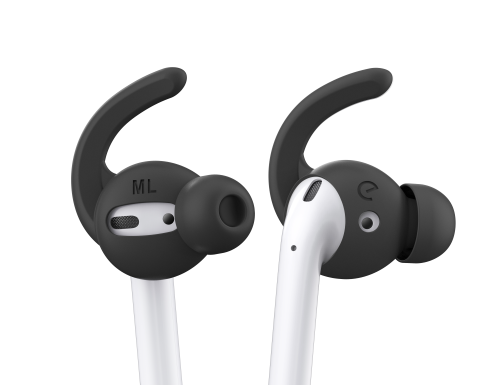 KeyBudz EarBuddyz Ultra - silikonowe nakładki do AirPods 1/2 (black)