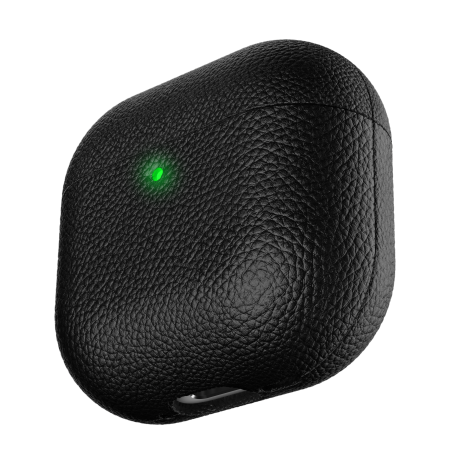 KeyBudz Artisan Series Leather Case - skórzane etui ochronne do AirPods 4 gen.(black)