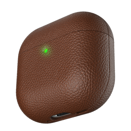KeyBudz Artisan Series Leather Case - skórzane etui ochronne do AirPods 4 gen.(natural brown)