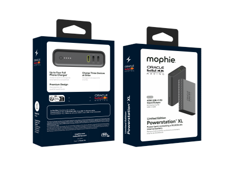 Mophie Powerstation Pro 20K Red Bull Racing - powerbank 20000mAh, kabel 20 cm USB-C - USB-C w zestawie (3x port USB-C)