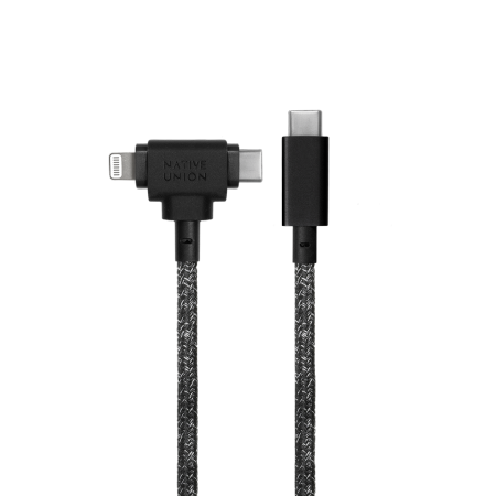 Native Union Belt Cable Duo - kabel USB-C - USB-C / lightning, 1,5 m (cosmos)