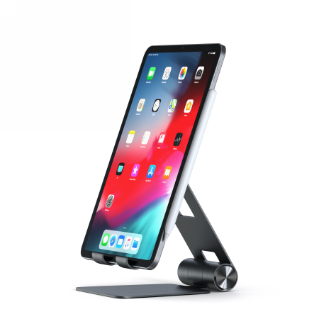 Satechi R1 Aluminum Hinge Holder Foldable Stand - aluminiowa składana podstawka do iPhone/iPad (black)