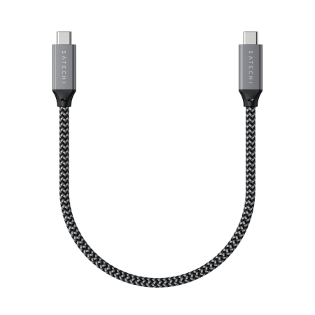 Satechi - kabel USB-C - USB-C 25 cm, 100W, 40Gbps (space gray)