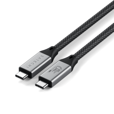 Satechi - kabel USB 4.0, USB-C - USB-C, 240W, 40Gbps, 8K-60Hz lub 4K-120Hz (space gray)