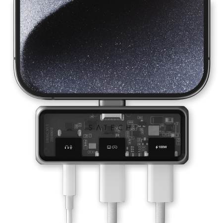 Satechi Mobile XR Hub with Audio - mobilny adapter USB-C (1x USB-C 100W PD; 2.0 data i audio, 1x USB-C DP 1.4 4K@60Hz; 3.0 10 Gb