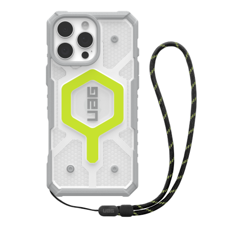 UAG Pathfinder Clear Magsafe Bundle - obudowa ochronna do iPhone 16 Pro Max kompatybilna z MagSafe oraz smycz na telefon (active