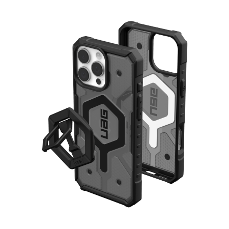 UAG Pathfinder Clear Magsafe Bundle - obudowa ochronna do iPhone 16 Pro Max kompatybilna z MagSafe oraz podstawka Magnetic Ring 