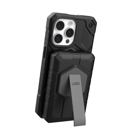 UAG Rugged 10K - powerbank 10000 mAh z podstawką, ładowanie bezprzewodowe 10W, kompatybilny z MagSafe, kabel w zestawie (black/g