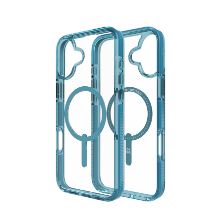 ZAGG Santa Cruz Snap - obudowa ochronna do iPhone 16 Plus kompatybilna z MagSafe (retro blue)