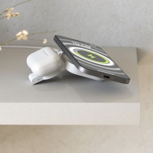ZENS Travel 2w1 MagSafe AppleWatch - bezprzewodowa ładowarka do dwóch urządzeń MagSafe oraz Apple Watch - (MagSafe 15W, Apple Wa