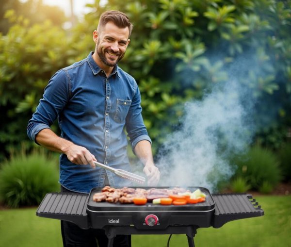ELDOM GRILL ELEKTRYCZNY WOLNOSTOJĄCY 2W1