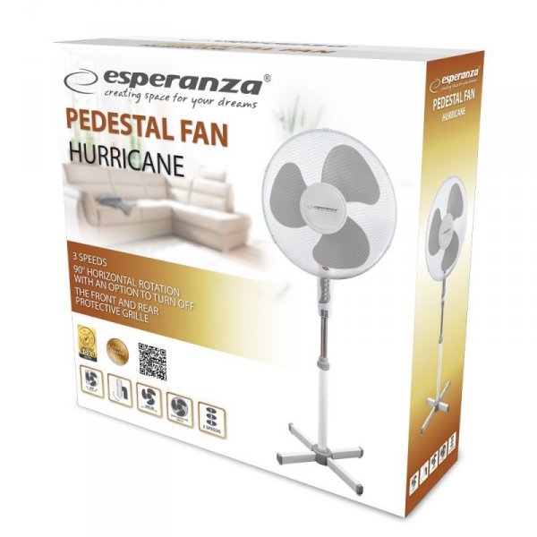 Wentylator stojący Esperanza HURRICANE EHF001WE (kolor biały)