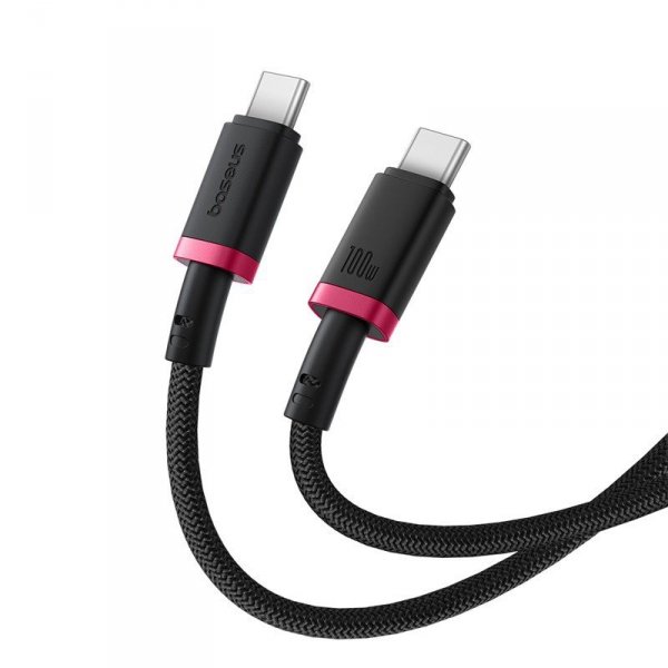 Kabel Baseus Dura Typ C-Typ C 100W 2m (czerwono-czarny)