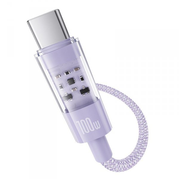 Kabel Baseus Gem Typ C-Typc C 100W 2m (fioletowy)