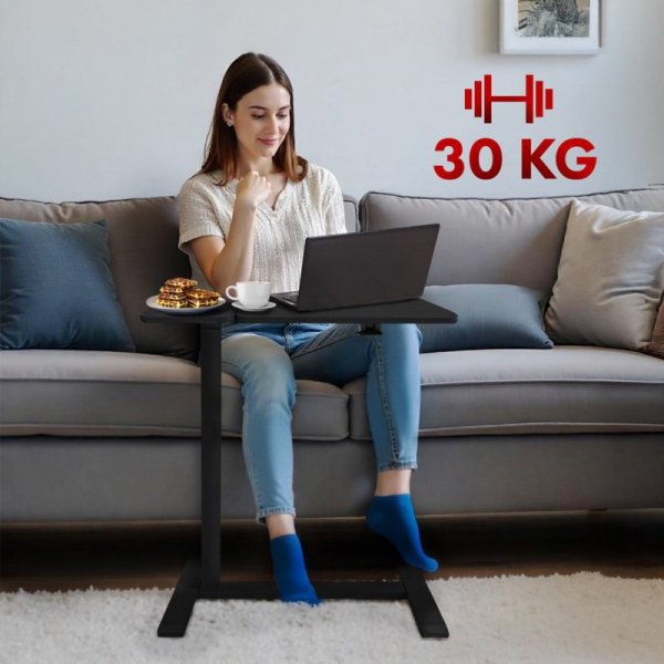 MACLEAN MOBILNE BIURKO/STAND NA LAPTOP, CZARNE, REGULACJA WYSOKOŚCI 76-109CM, MAX. 30KG MC-120 B