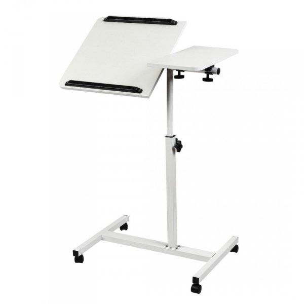 MACLEAN MOBILNE BIURKO/STAND NA LAPTOP, BIAŁE, REGULACJA WYSOKOŚĆ 59-89CM, MAX. 30KG MC-121 W