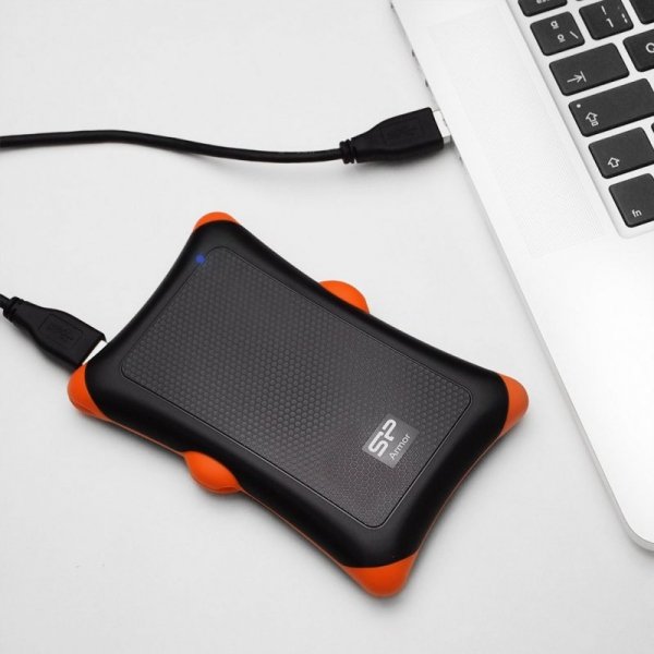 Dysk zewnętrzny HDD Silicon Power Armor A30 (1TB; 2.5&quot;; USB 3.2; 5400 obr/min; Orange-Black; SP010TBPHDA30S3K)