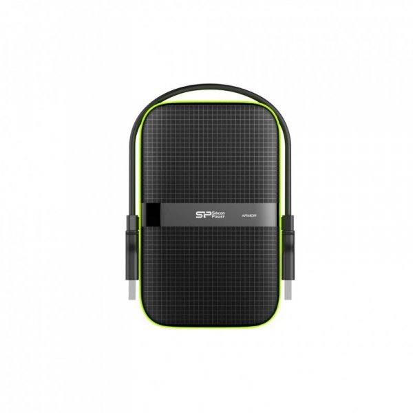 Dysk zewnętrzny HDD Silicon Power Armor A60 (5TB; 2.5&quot;; USB 3.2; 5400 obr/min; Green-Black; SP050TBPHDA60S3K)