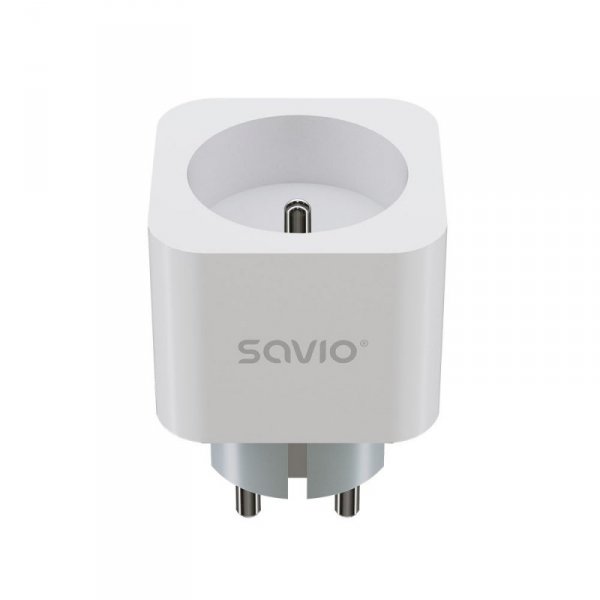 SAVIO INTELIGENTNE GNIAZDKO WI-FI, 16A, TIMER, POMIAR ZUŻYCIA ENERGII, AS-01