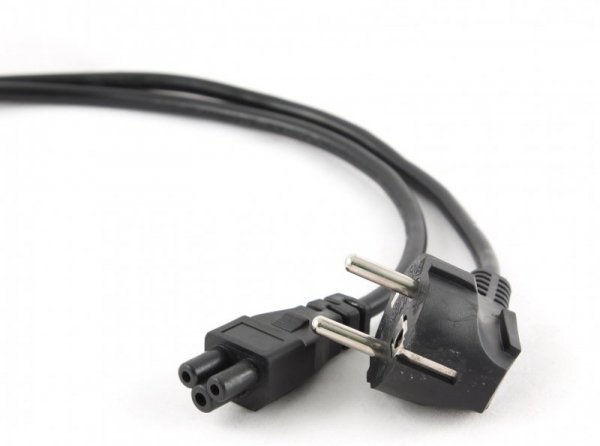 GEMBIRD KABEL ZASILAJĄCY DO NOTEBOOKA KONICZYNKA CEE 7/7 -&gt; C5 (3 PIN) VDE 1.8M, CZARNY