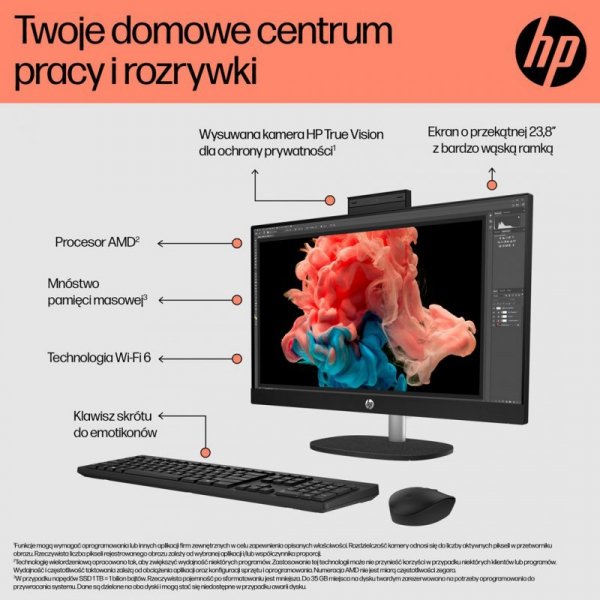 HP 24-cr0332nw AIO Ryzen 7 7730U 23.8&quot;FHD IPS AG 250nits 16GB DDR4 SSD512 Radeon 680M LAN Win11 2Y Shell White