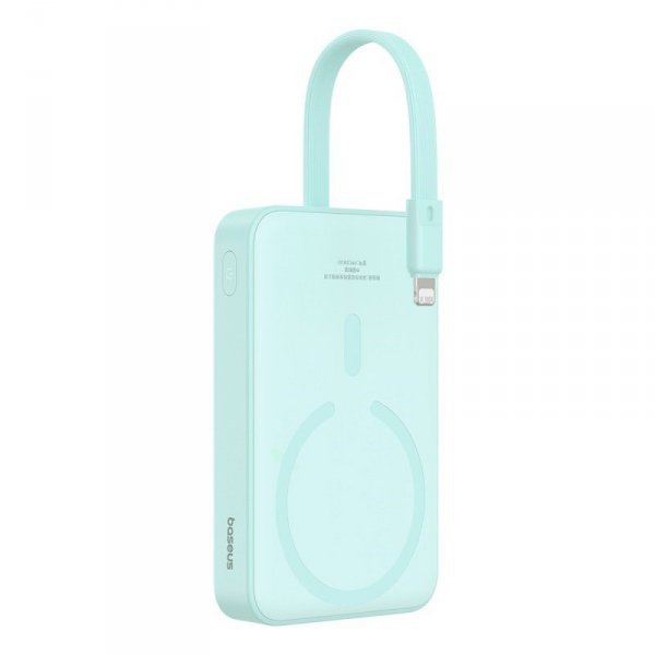 Powerbank Baseus Magnetic Mini Air Wireless 10000mAh 20W+kabel USB C-USB C (peppermint blue)