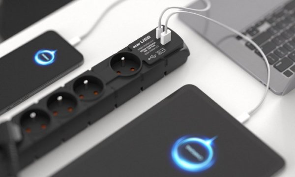 Listwa przeciwprzepięciowa Acar S6 USB A+C (szybka ładowarka) 3m ; czarny