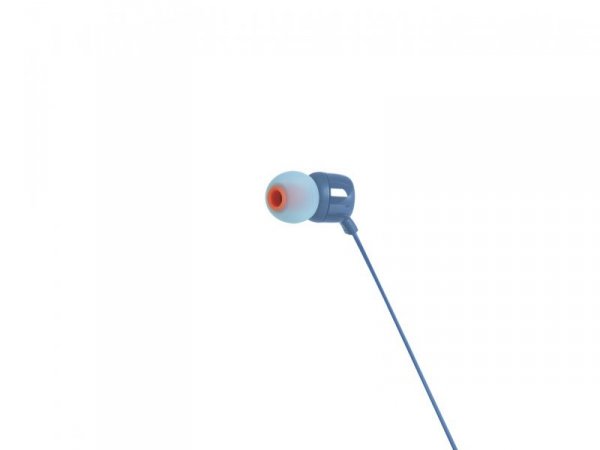 Słuchawki JBL T110 (niebieskie, z mikrofonem)