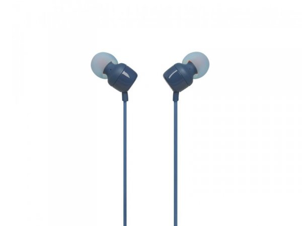 Słuchawki JBL T110 (niebieskie, z mikrofonem)
