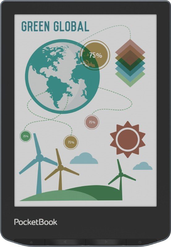Ebook PocketBook Verse Pro Color 634 6&quot; E-Ink Kaleido 3 16GB Wi-Fi Stormy Sea