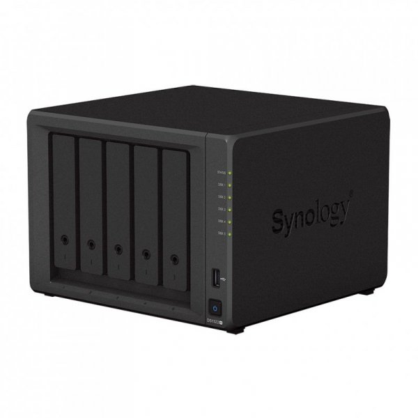 NAS Synology DS1522+; Tower; 5x (3.5&quot; SATA HDD); AMD Ryzen R1600; 8 GB DDR4 ECC SODIMM (max. 32GB), 4 x 1GbE RJ-45