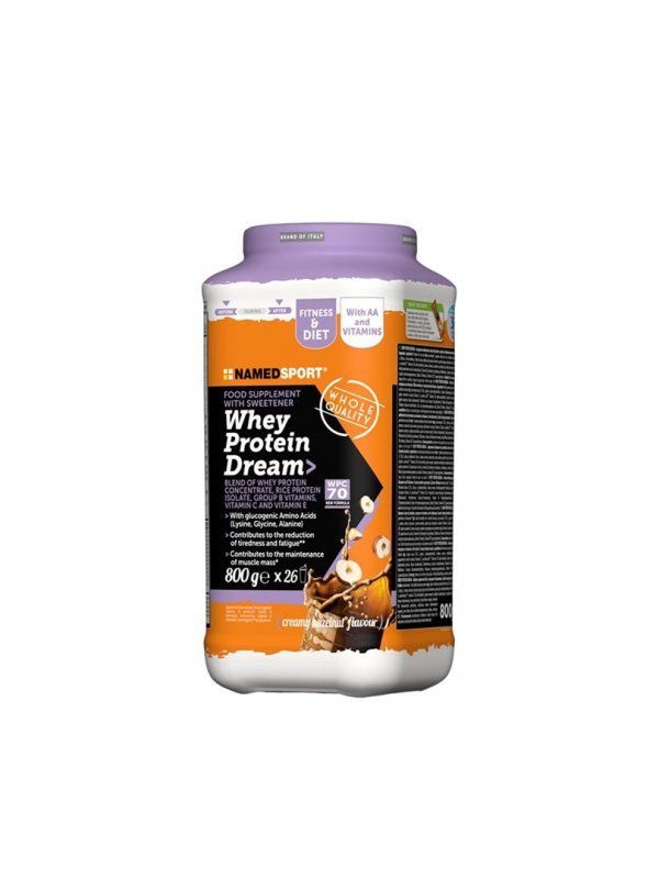 Odżywka białkowa NAMEDSPORT Whey protein dream / orzech laskowy 800g