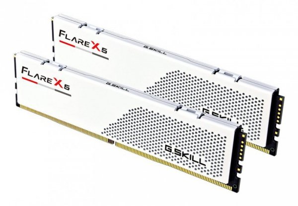 G.SKILL FLARE X5 AMD DDR5 2X32GB 6000MHZ CL28 EXPO WHITE F5-6000J2836G32GX2-FX5W