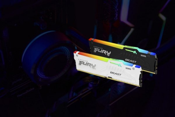 KINGSTON DDR5 32GB 6000MT/s CL30 DIMM FURY Beast White RGB XMP