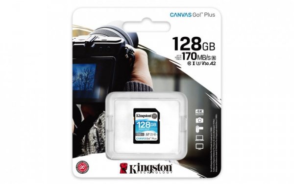 KINGSTON SDXC Canvas Go Plus 170R C10 UHS-I U3 V30 128GB