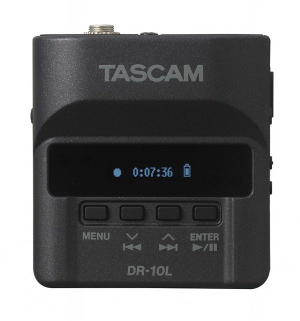 Tascam DR-10L - Cyfrowy rejestrator Tascam typu &quot;body-pack&quot; z mikrofonem lavalier (biały)