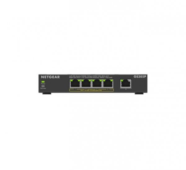 Switch Netgear GS305P-300EUS 5p PoE 63W (PoE+: 4p) Unmanaged Gigabit