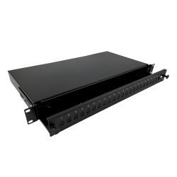 Alantec Przełącznica światłowodowa 24xSC simplex / 24xLC duplex 19&quot; 1U z płytą czołową oraz akcesoriami montażowymi (dławik