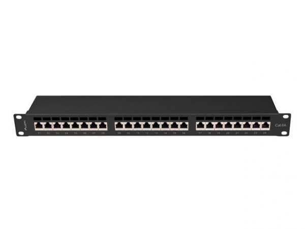 LANBERG PATCH PANEL 24 PORT 1U 19&quot; KAT.6A FTP CZARNY PPSA-1024-B