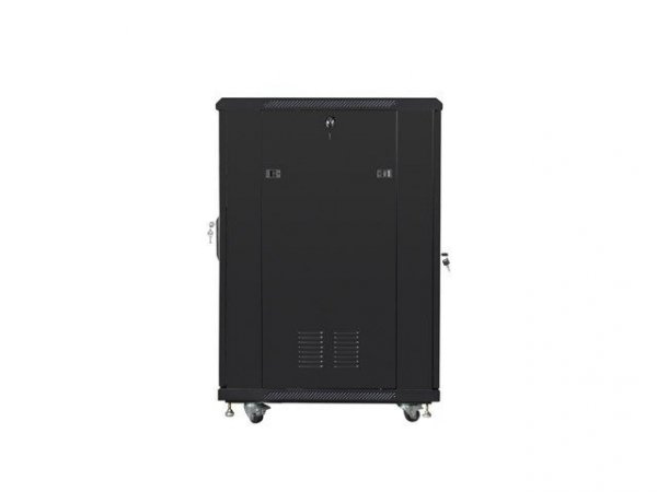 Szafa rack Lanberg FF01-6822-12B (22U; 19&#039;&#039;; 1160 mm / 600mm / 800 mm; stojąca; Szklane; 800 kg; kolor czarny)